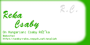 reka csaby business card